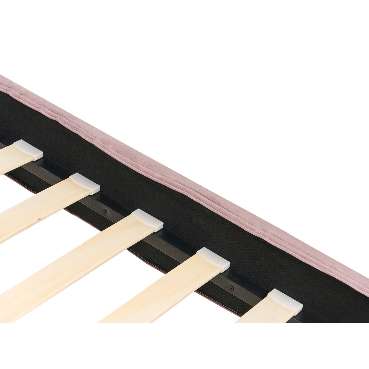 Łóżko welurowe 140 x 200 cm różowe FITOU