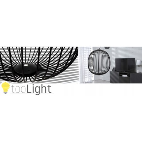Lampa Wisząca Loft Industrial Czarna Metalowa Led