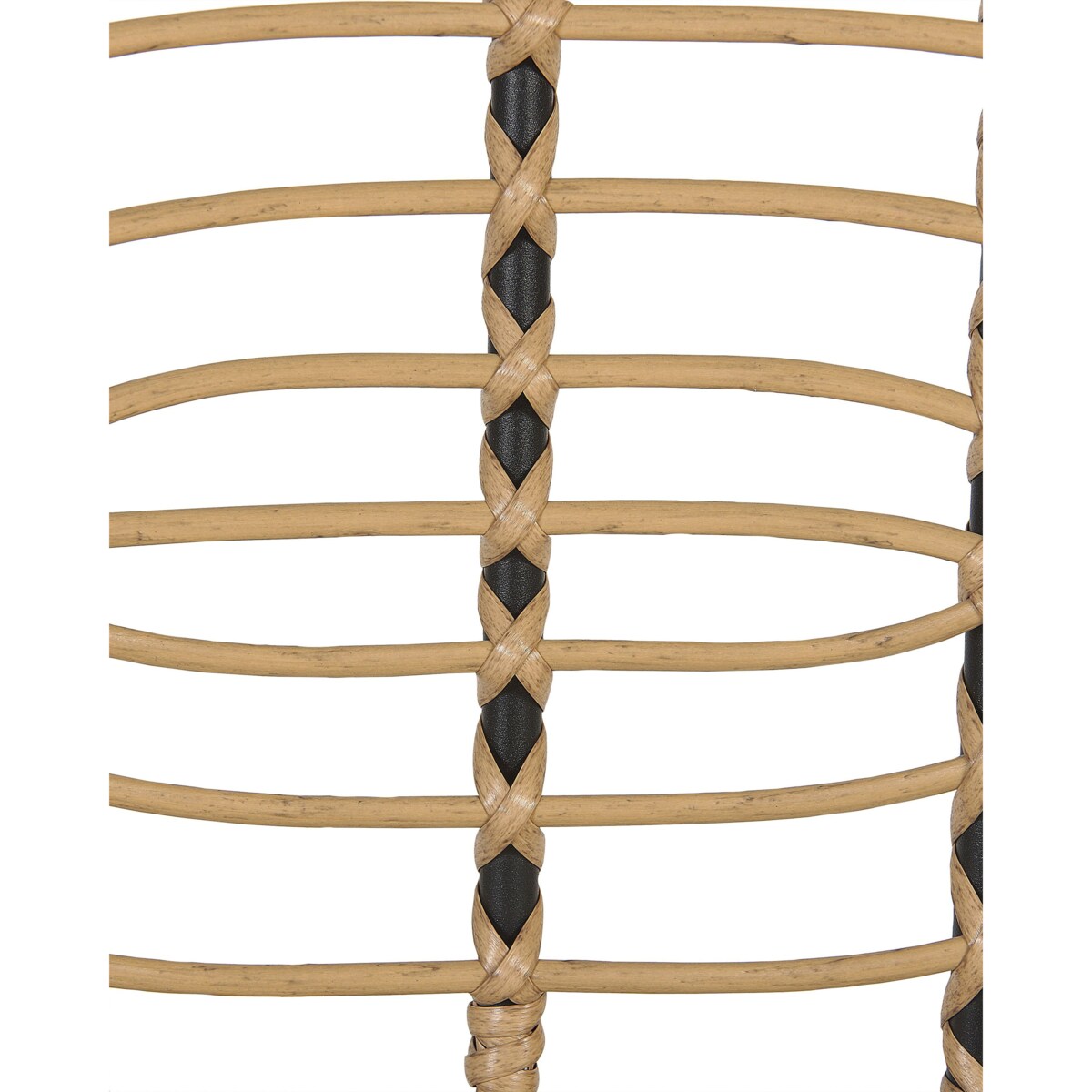 Zestaw 4 krzeseł ogrodowych z poduszkami PRATELLO Technorattan Naturalny