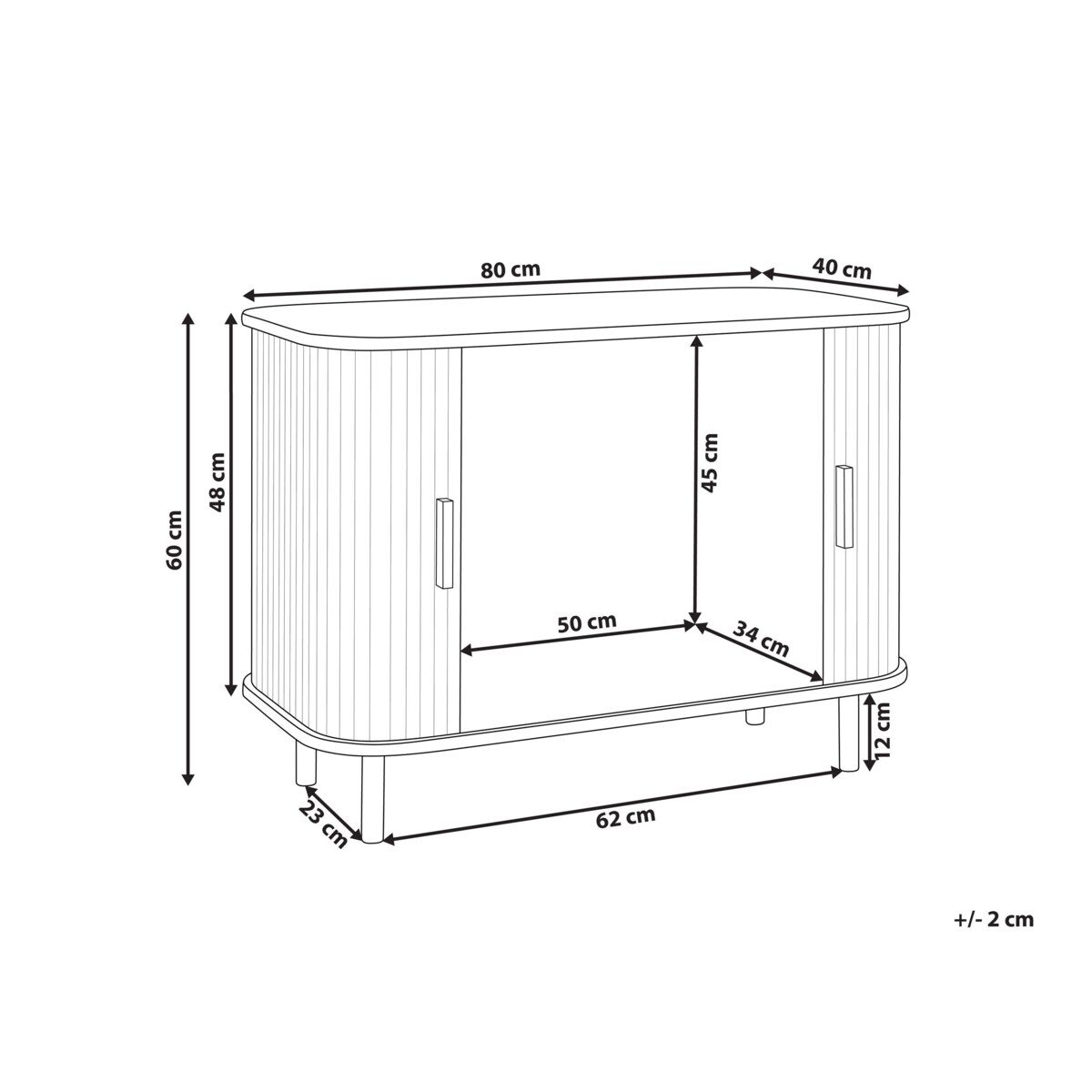 Szafka BRADLEY Ciemnobrązowy
