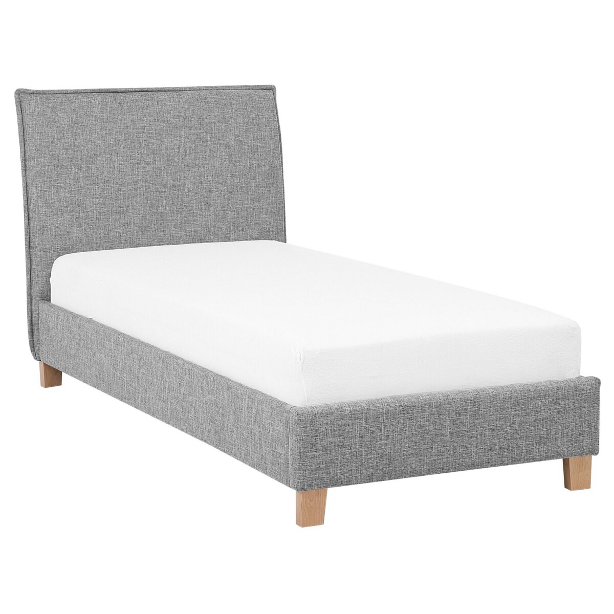 Łóżko tapicerowane 90 x 200 cm szare SENNEZ