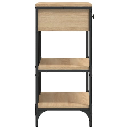 vidaXL Stolik konsolowy, dąb sonoma, 75x34,5x75 cm