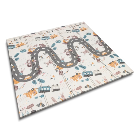 Mata piankowa edukacyjna składana dla dzieci duża 180x200 pianka xpe Nukido