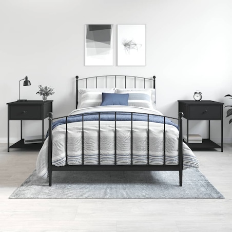 vidaXL Stoliki nocne, 2 szt., czarne, 44x45x58 cm