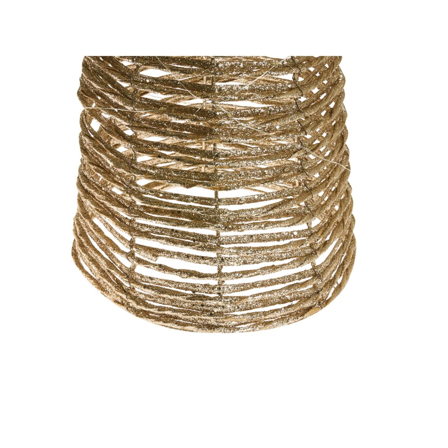 Zestaw 3 dekoracji świątecznych LED TUELSO Choinka 60/80/100 cm Złoty