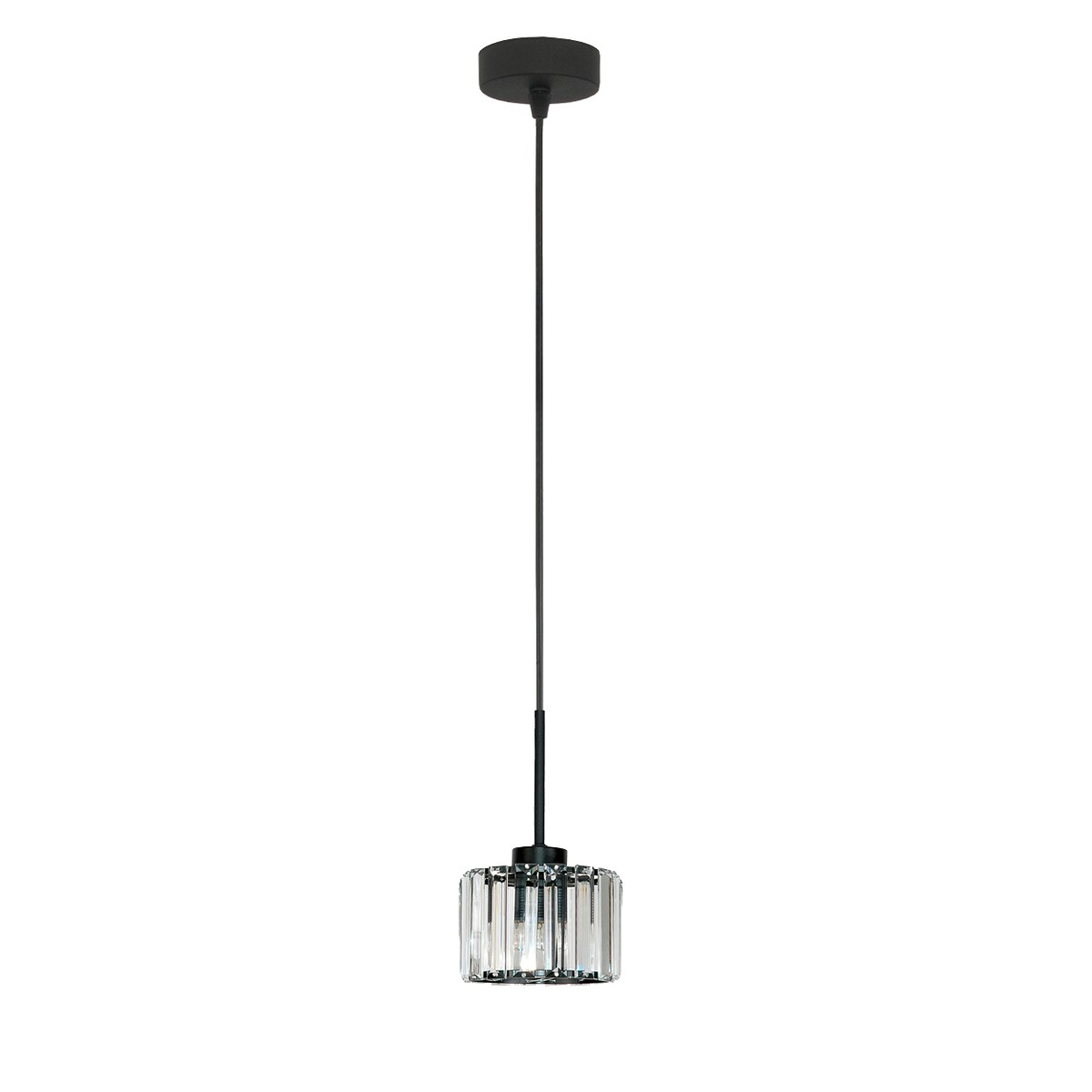 lampa wisząca pojedyncza edylit ze szklanym kloszem nad stół
