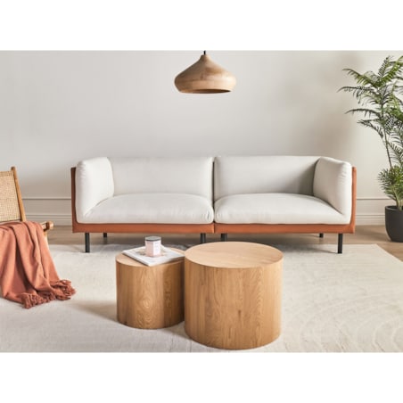 Sofa dla 3 osób VORGOD Złamana biel