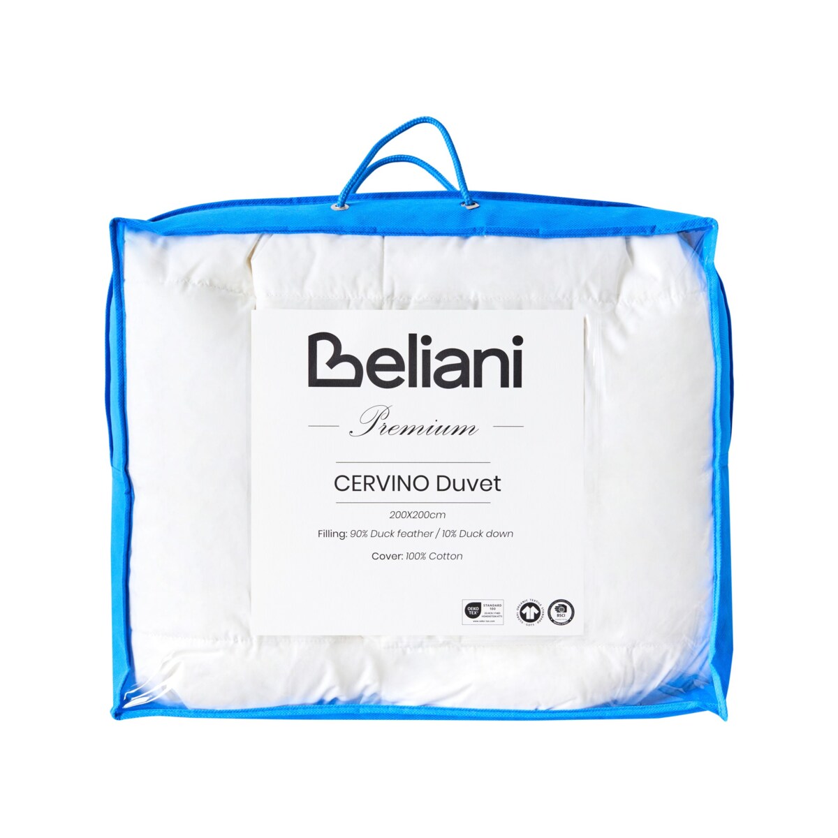Kołdra lekko ciepła CERVINO Kacze pióra i puch 200 x 200 cm