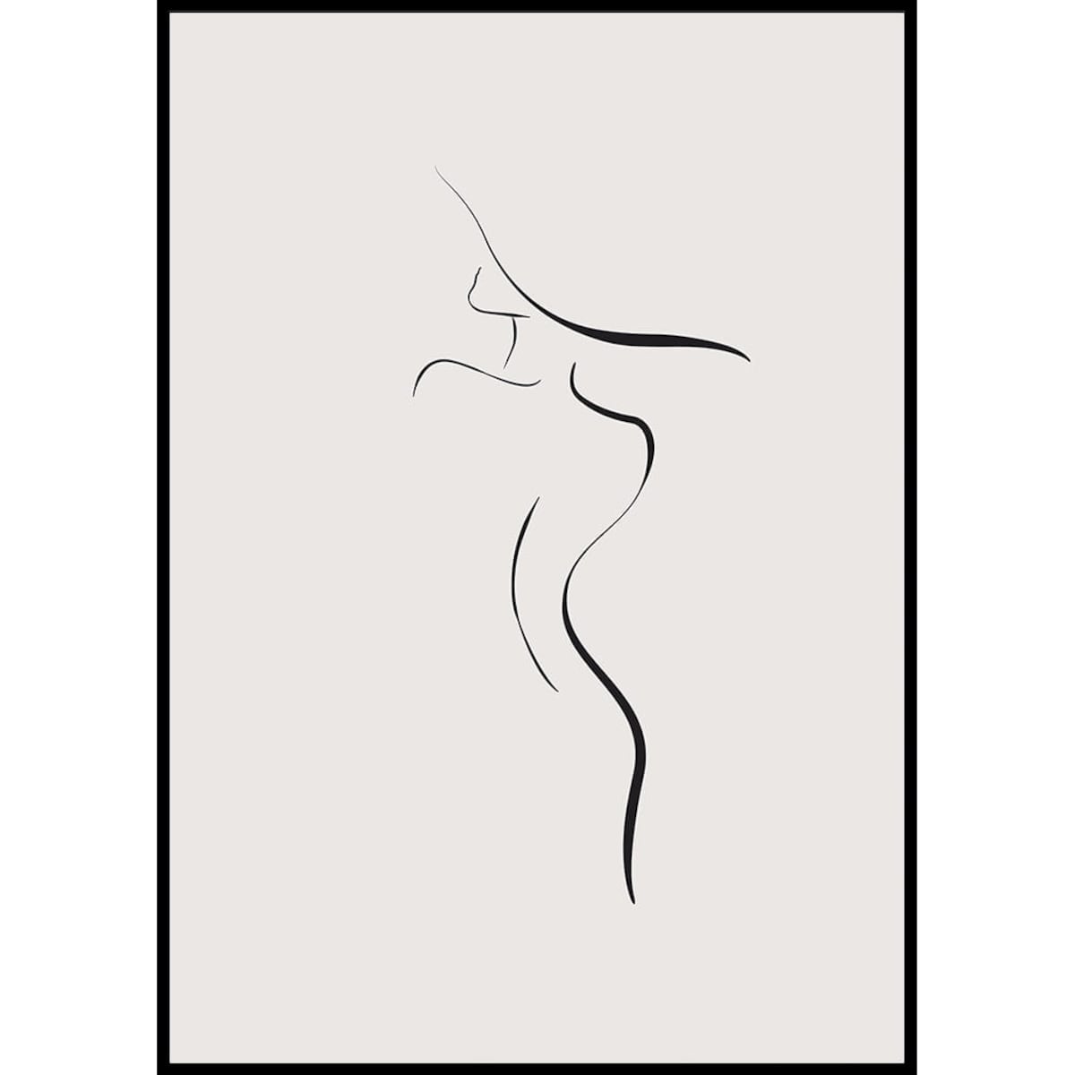 plakat line art body 30x40 cm