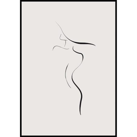 plakat line art body 30x40 cm