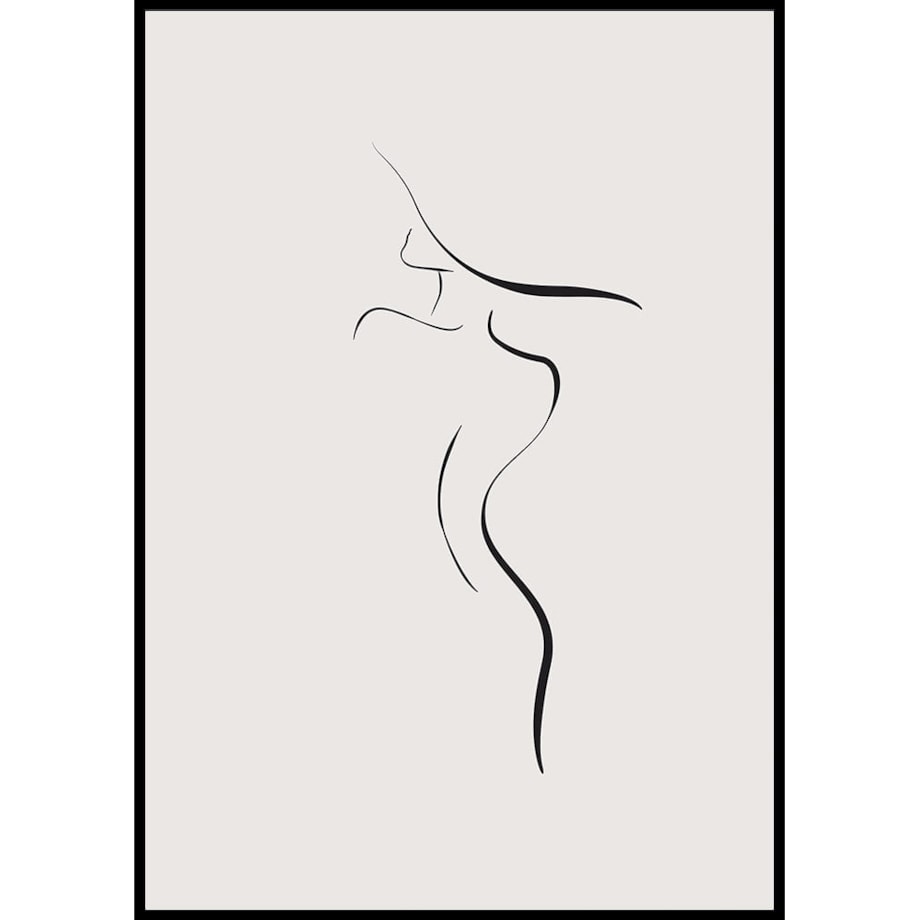 plakat line art body 30x40 cm