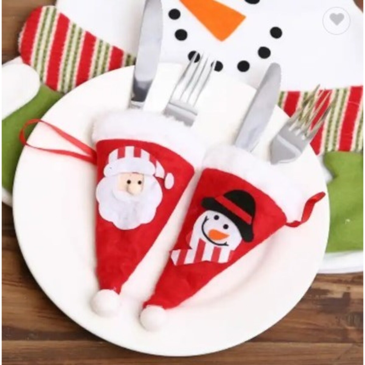 Czapka Pokrowiec Na Sztućce Ozdoba Stół Święta