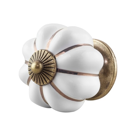 Gałka meblowa retro cermiczna uchwyt do mebli klasyczny złoty porcelanowy