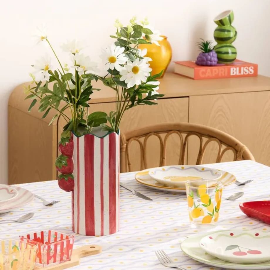 Komplet 6 porcelanowych talerzy deserowych Cherry, 19 cm