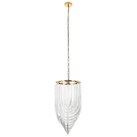 Wisząca lampa glamour Wave DP0339-600 gold Step kryształowa złota