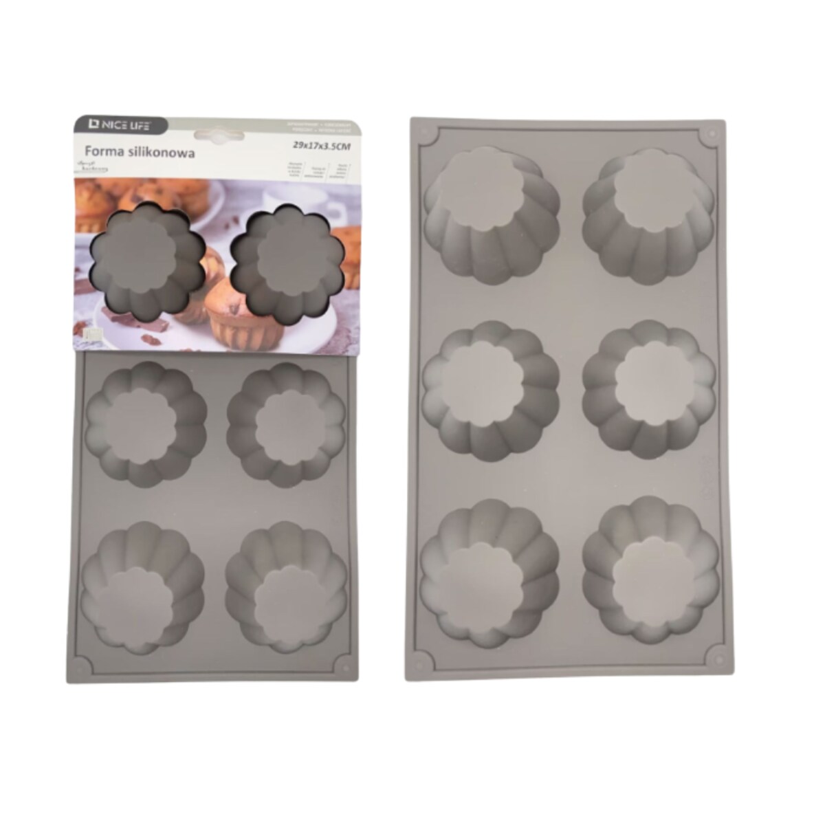 forma silikonowa 3d bakefun muffin 29x17x3,5 cm