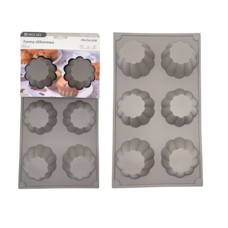 forma silikonowa 3d bakefun muffin 29x17x3,5 cm