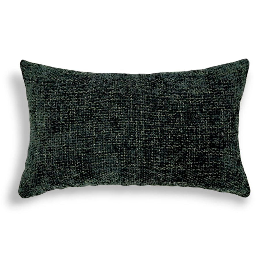 Ciemnozielony zestaw trzech poduszek dekoracyjnych - Kwiaty Lotosu