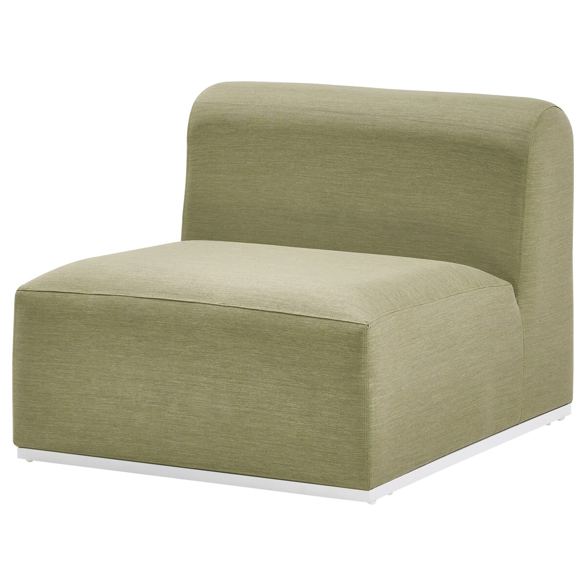 Sofa ogrodowa z otomaną dla 7 osób BATTIFOLLO Oliwkowy Modułowy