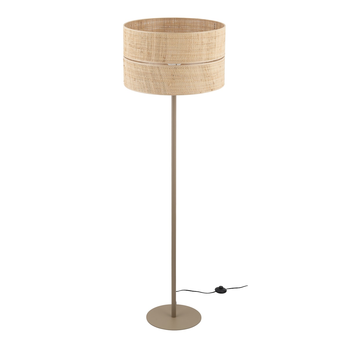 Lampa podłogowa TK Lighting CALMA 16181 boho, beżowy klosz z rafii, E27, 159 cm do salonu i sypialni
