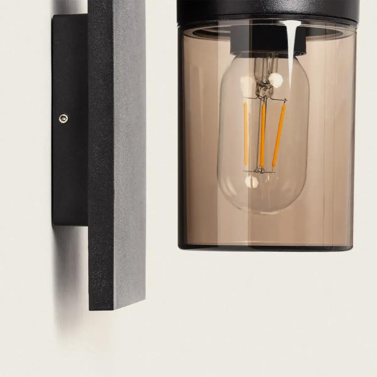 Minimalistyczny kinkiet Gardena Moderno ABR-KZP2-E27 Abruzzo wokół domu IP54 czarny