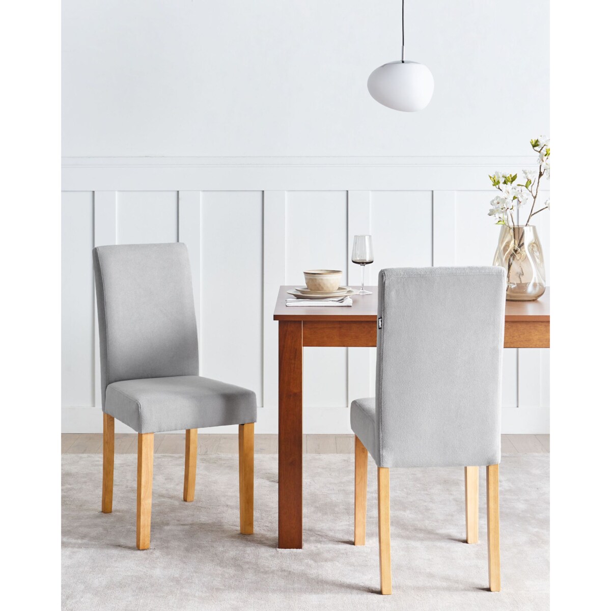 Zestaw 2 krzeseł do jadalni BROADWAY Ciemnoszary