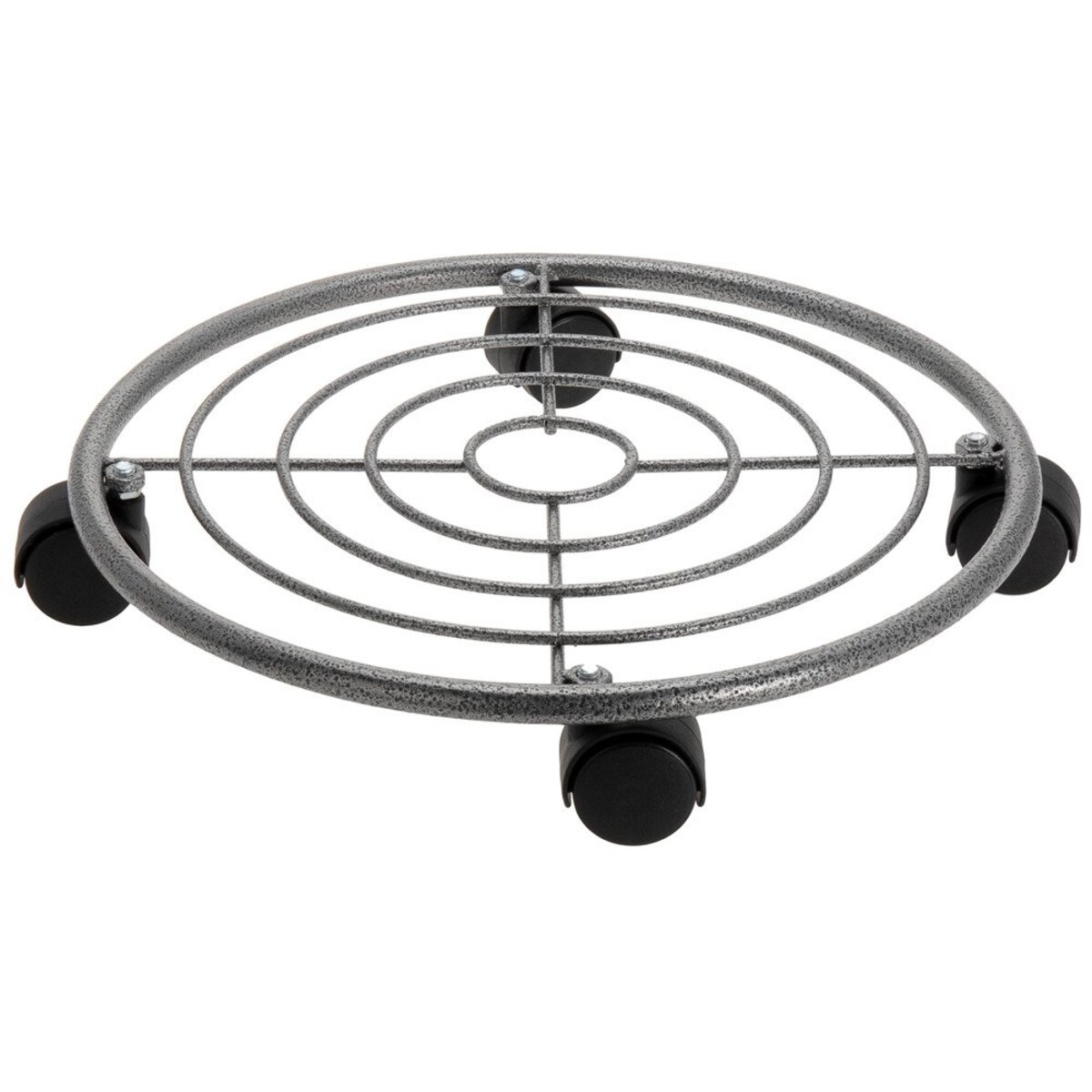 Metalowa podstawka pod donicę na kółkach, 35 cm