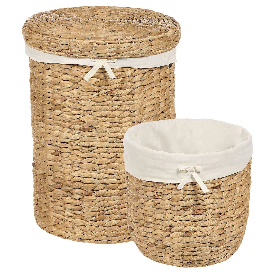 Zestaw 2 koszy DANANG Plecionka Naturalny 31/61 L