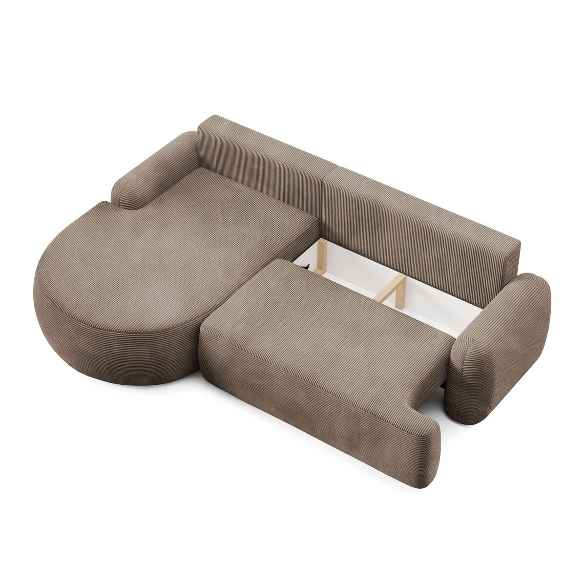 Zaokrąglony narożnik CLEO II z funkcją spania, wersja lewa, Poso 02