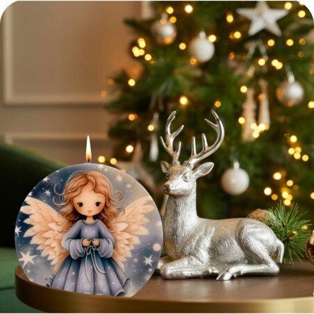 Prezent na Święta Aniołek Dekoracja Świąteczna Anioł Świeca Sojowa Ozdobna