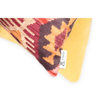 Poduszka welurowa Aztek Boho 45x45 cm -czerwona