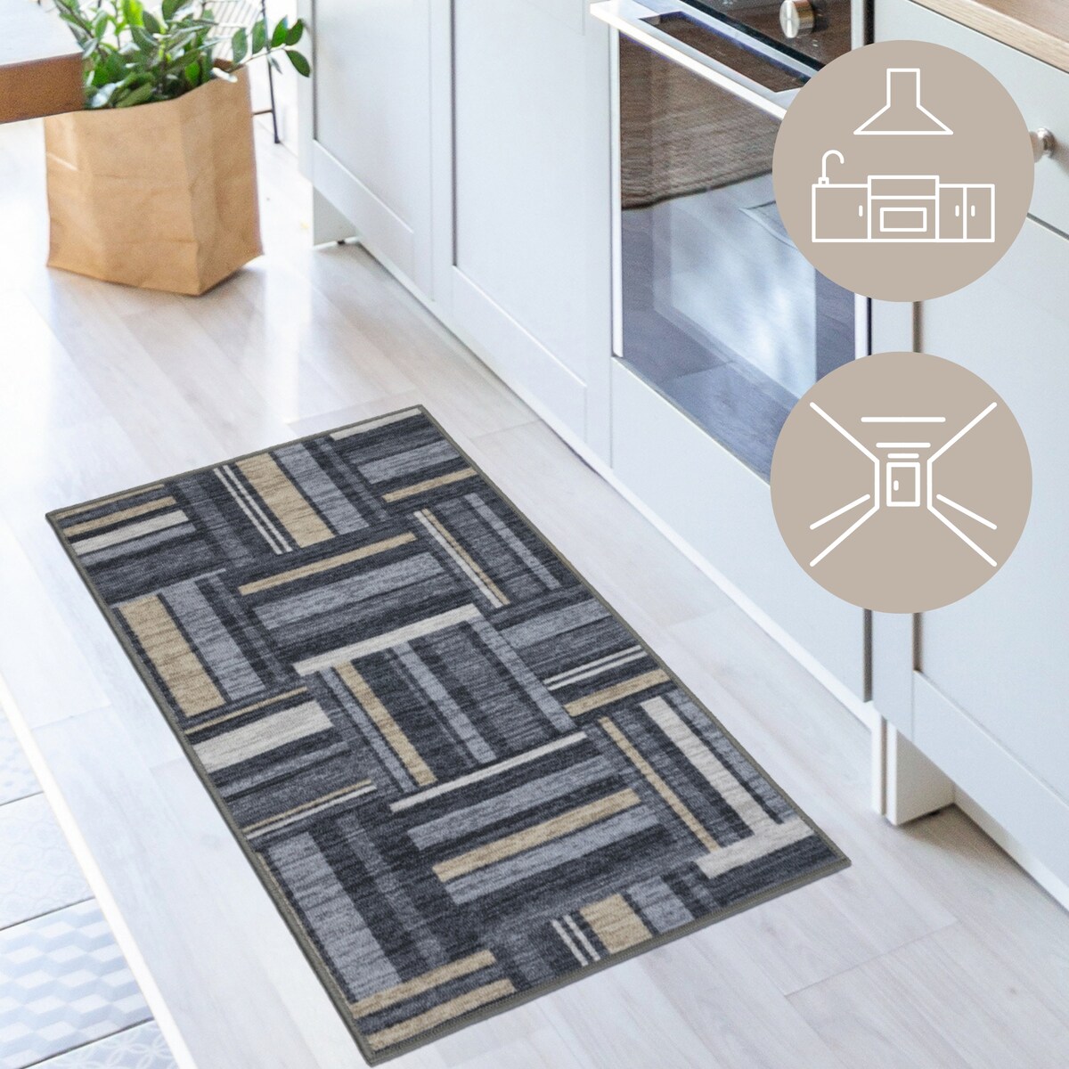 Chodnik Antypoślizgowy Vita 80x250cm Plecionka Wielokolorowy