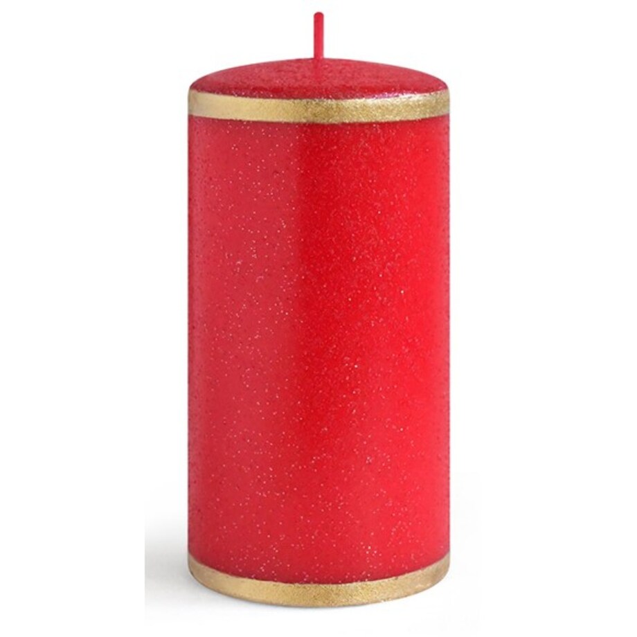 Świeca LUNA walec mały 7x10cm parafinowa czerwona
