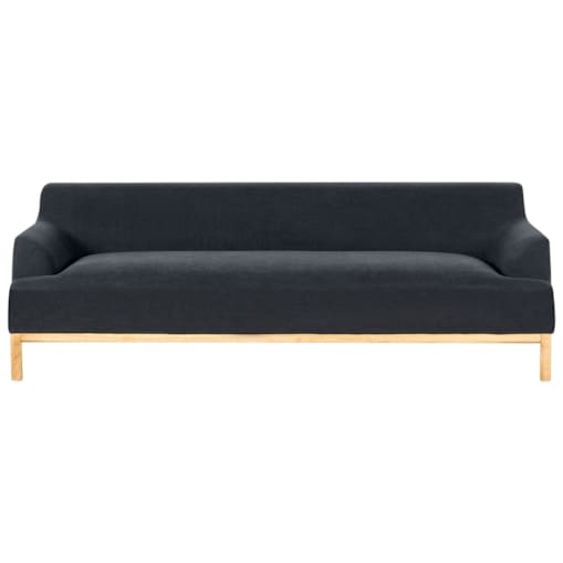 Sofa 3-osobowa czarna SOSJO