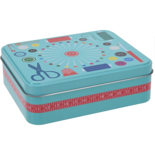 Zestaw do szycia w metalowym pudełku, 92 elementy