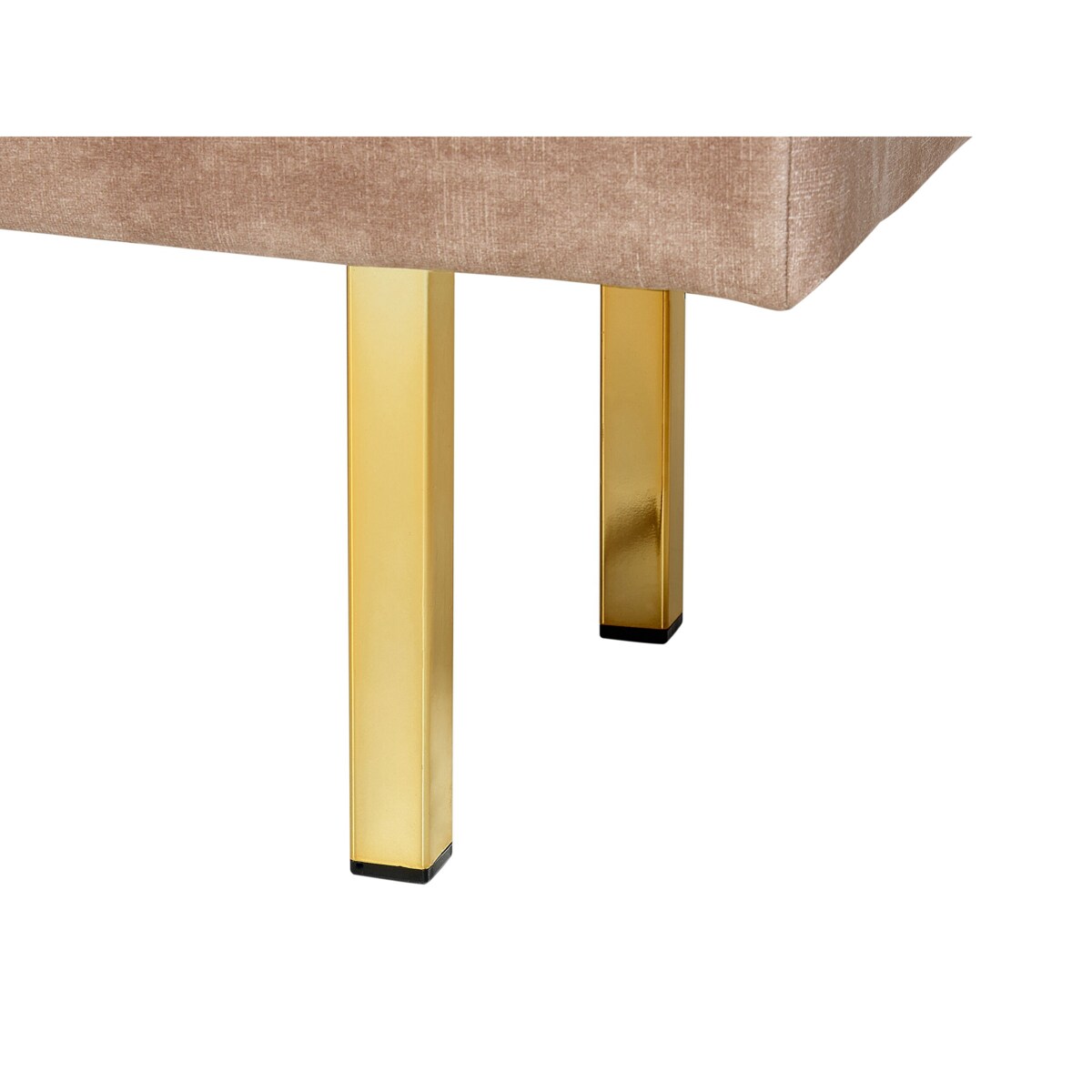 Ławka welurowa beżowoszara ROSEVILLE