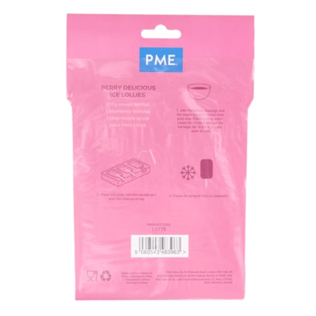 PME Drewniane patyczki do lizaków (50 sztuk) 11 cm