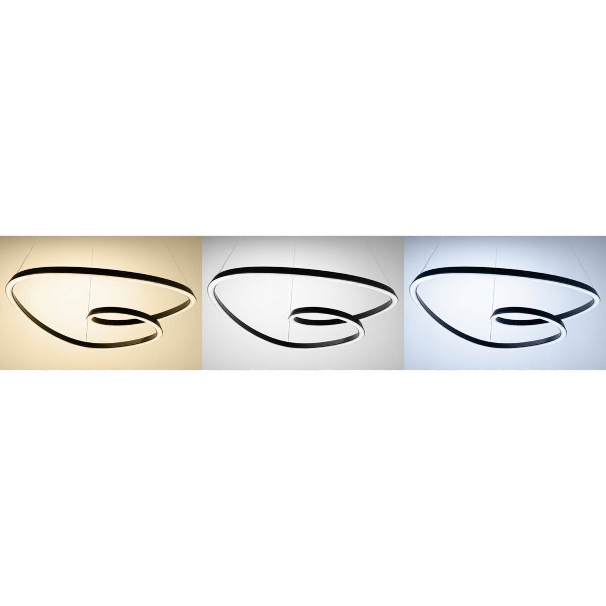 Lampa Sufitowa Wisząca Metal Ring Black Led Pilot