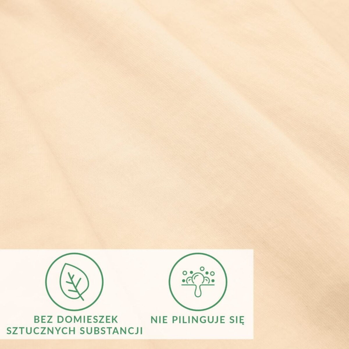 Prześcieradło z bawełny jersey z elastanem z gumką 160x200 kolor beż