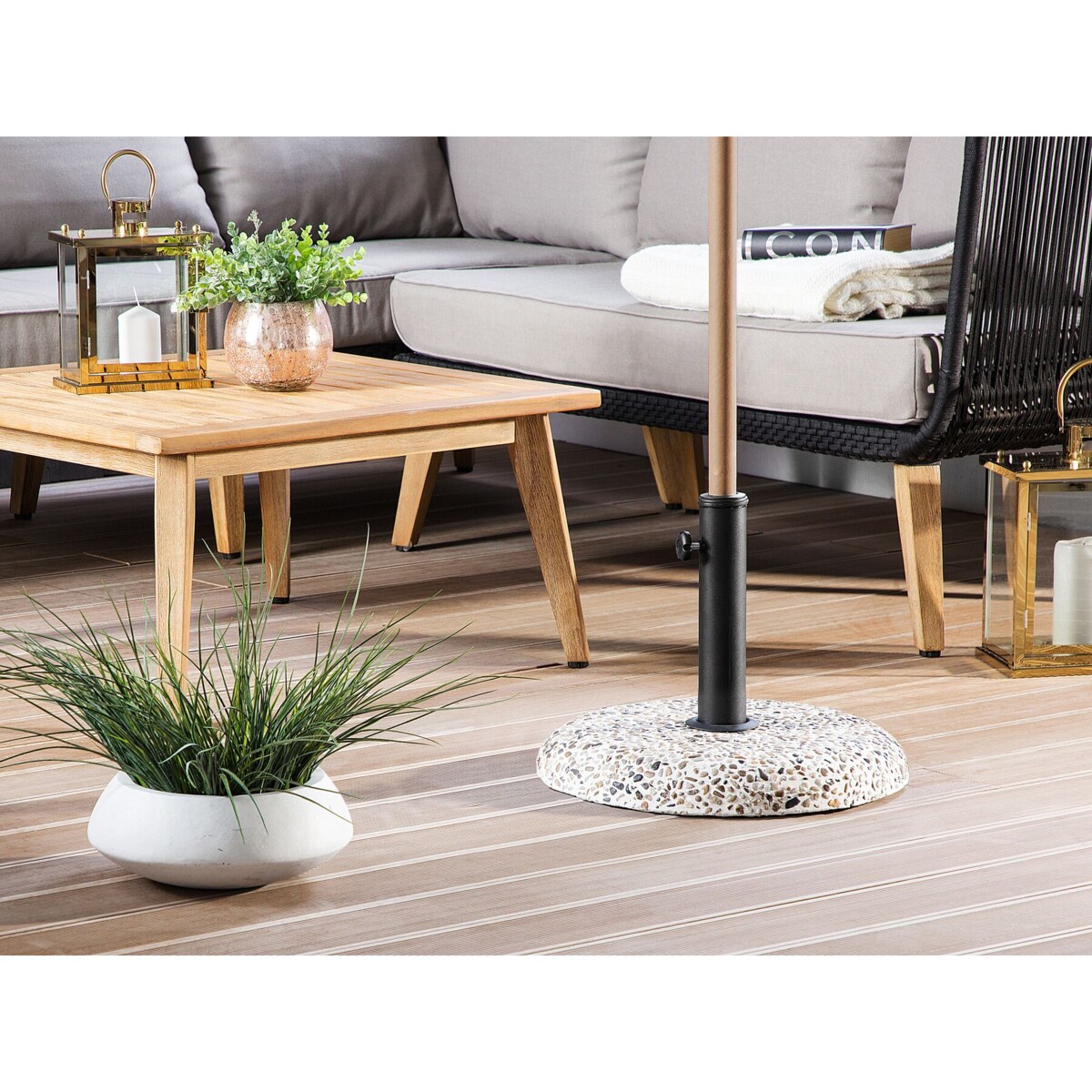 Podstawa pod parasol ⌀ 47 cm biała CEVO