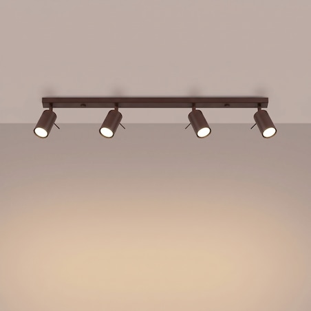 Plafon RING 4L brązowy