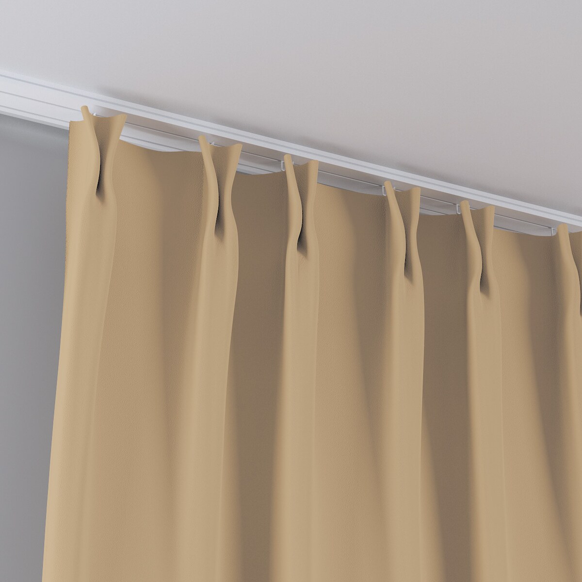 Zasłona na haczykach flex podwójnych 130x260 złocisty beż