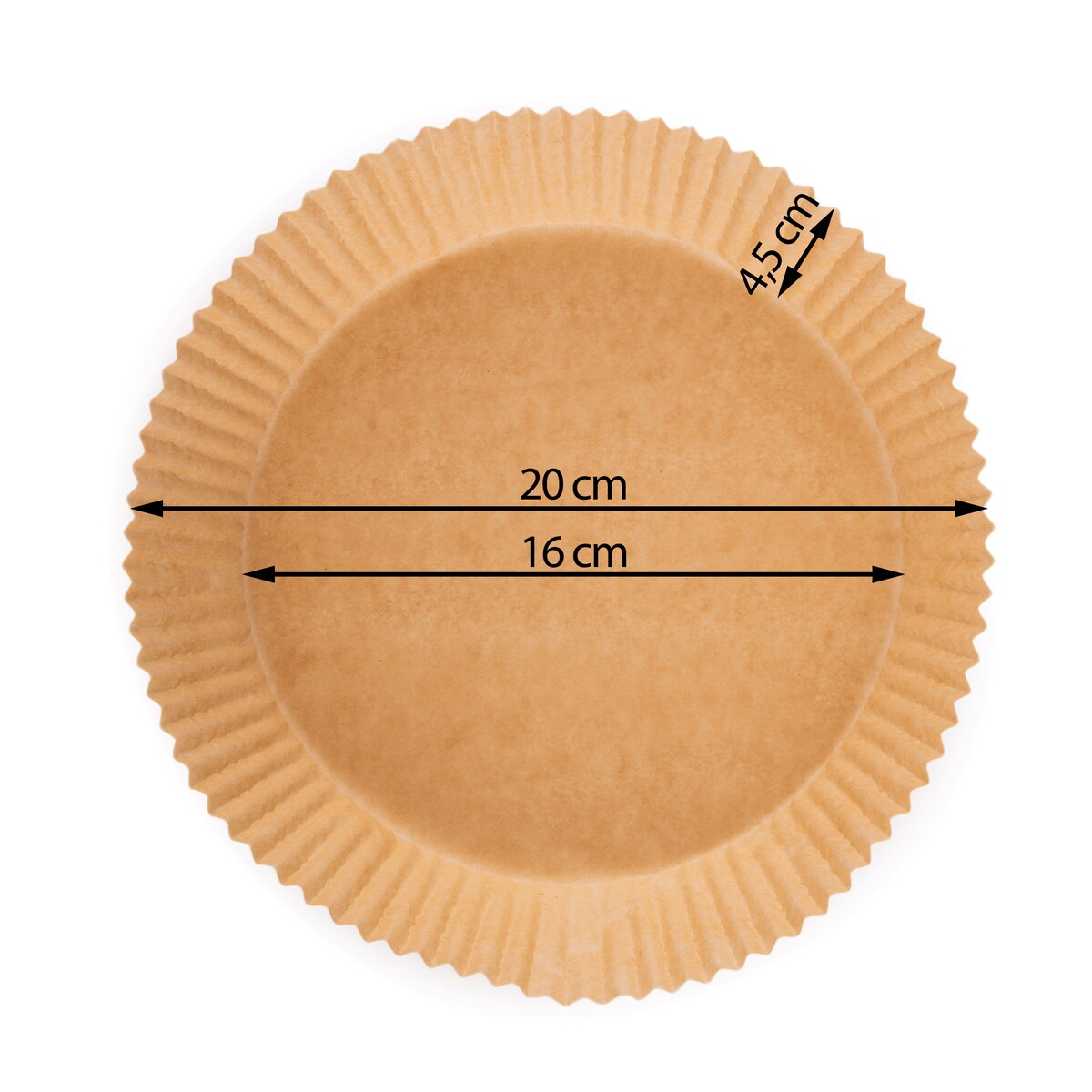 Papier do pieczenia wkładki do frytkownicy air fryer 20 szt. 16cm Berdsen