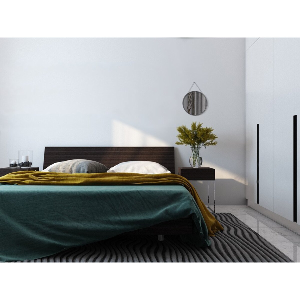 Okrągłe LUSTRO ścienne z zawieszką