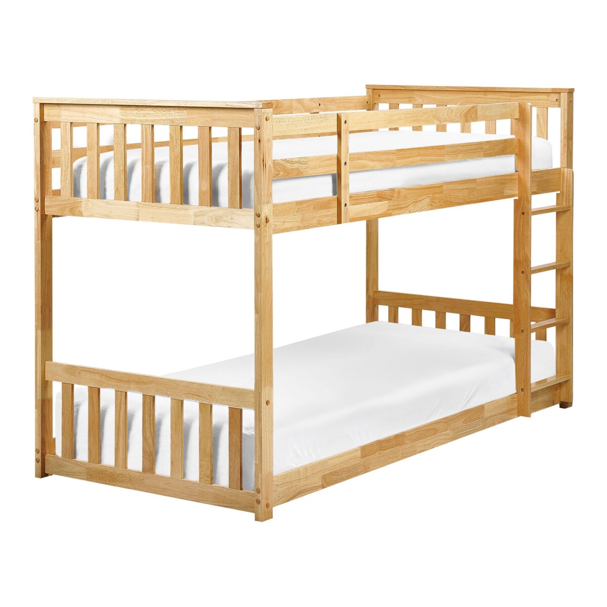 Łóżko piętrowe drewniane 90 x 200 cm jasne LAZER