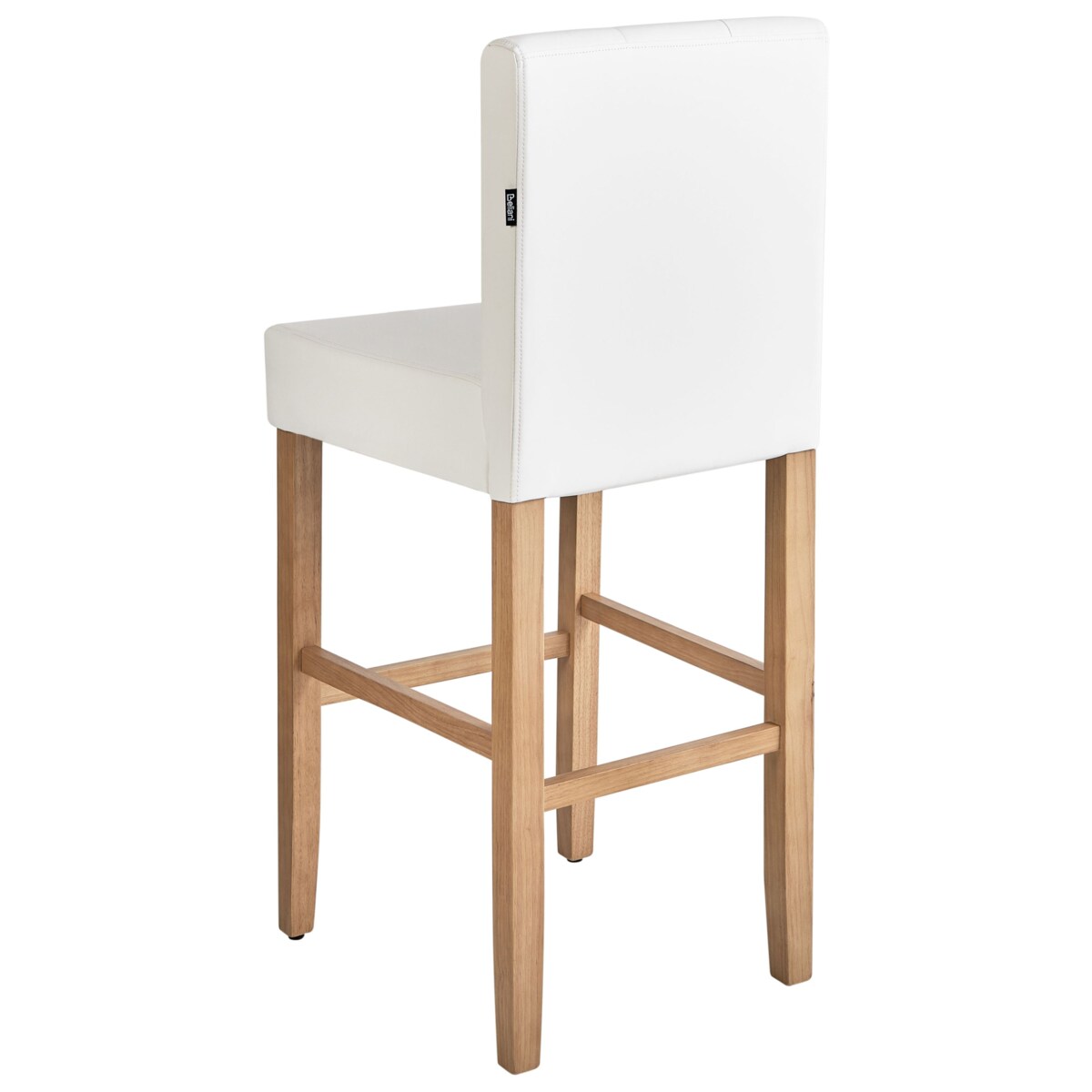 Zestaw 2 krzeseł barowych MADISON Ekoskóra Złamana biel