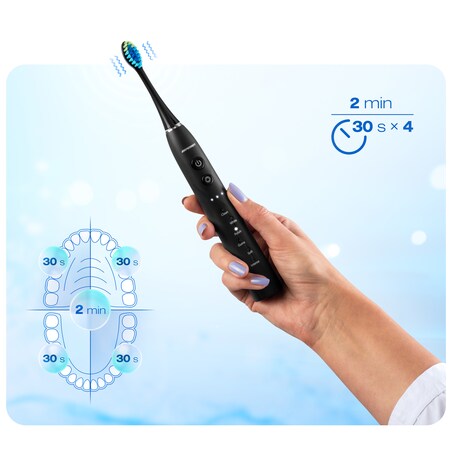 Szczoteczka soniczna do zębów Berdsen Galaxy czarna + etui 322000