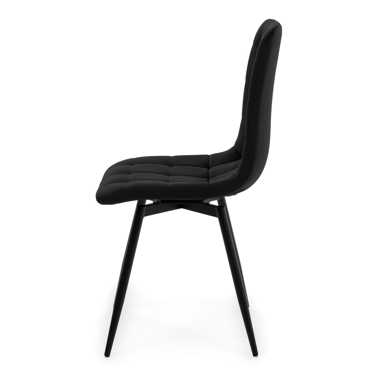 Krzesło tapicerowane obrotowe do salonu ARCO czarny welur