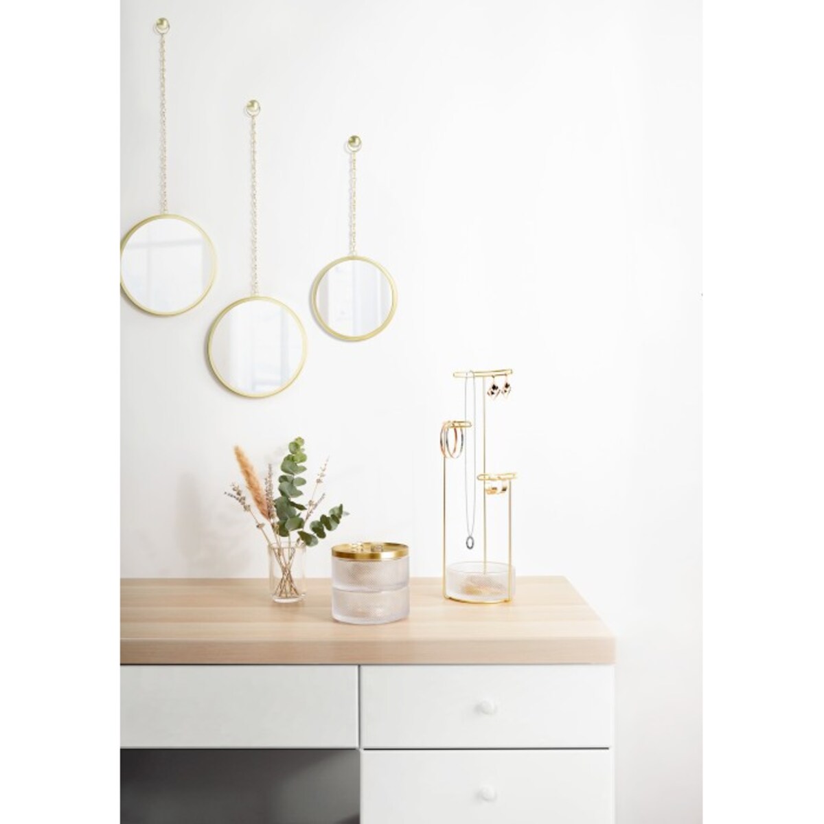 Stojak na biżuterię kolor złoty Tesora, 42 x 15 cm, Umbra