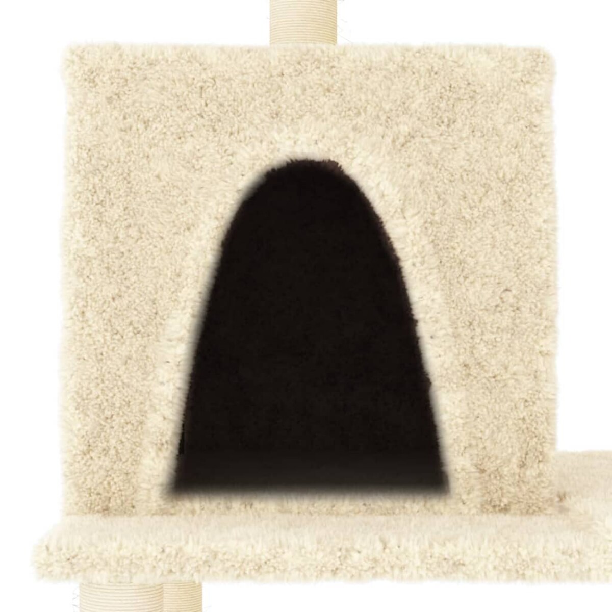 vidaXL Drapak dla kota z sizalowymi słupkami, kremowy, 167 cm